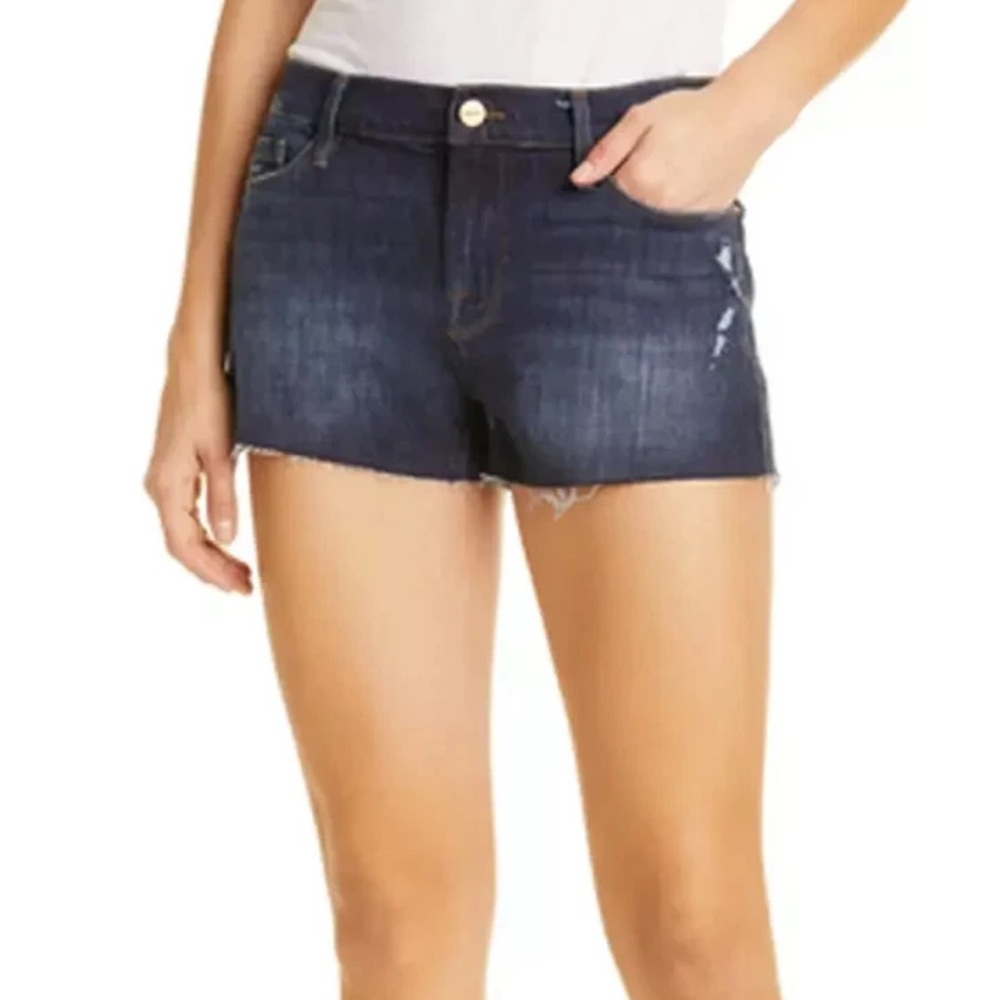 NWT FRAME Le Cutoff Fray Hem Denim Shorts Covant size 26